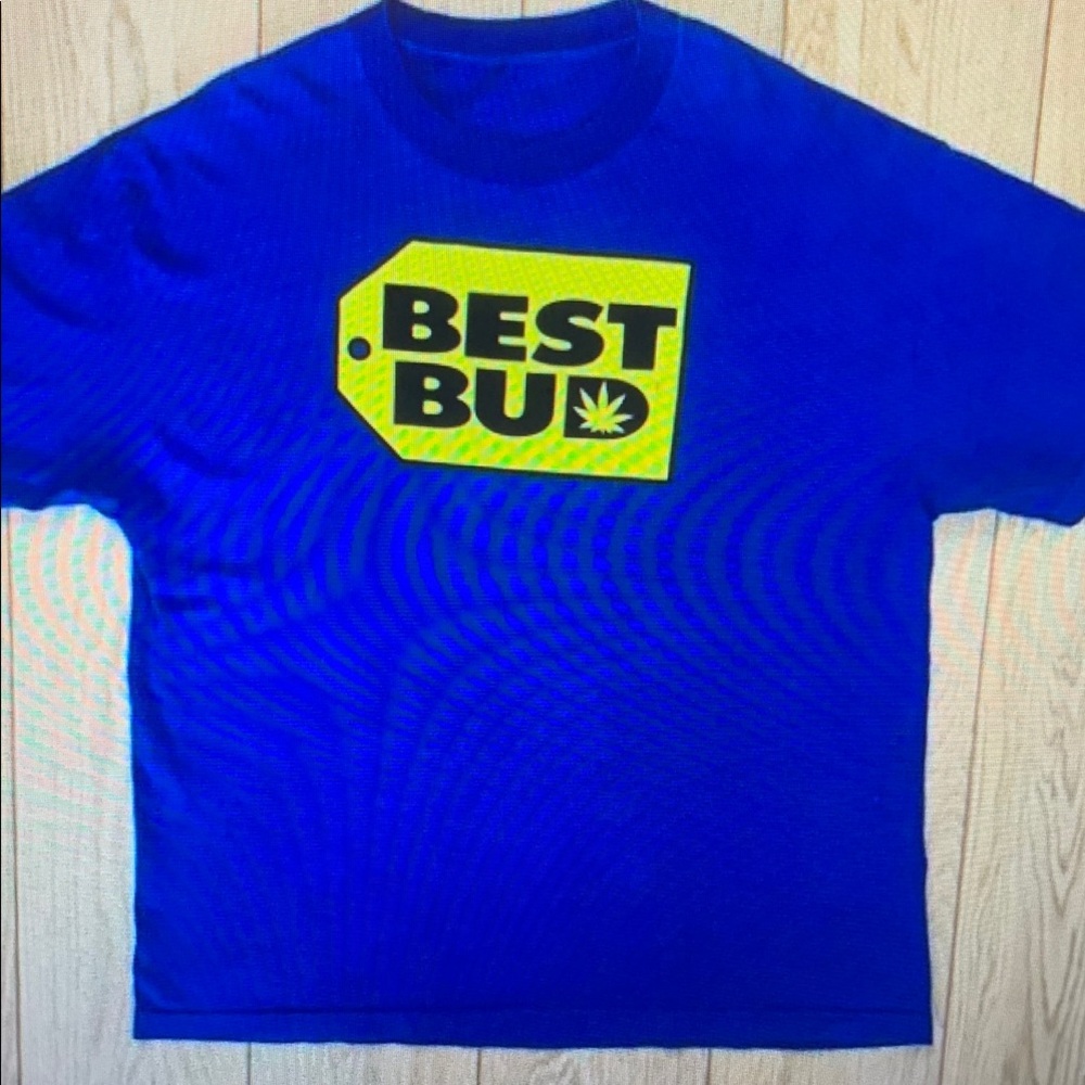 Vibrant Blue and Yellow Short Sleeve Tee